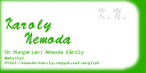karoly nemoda business card